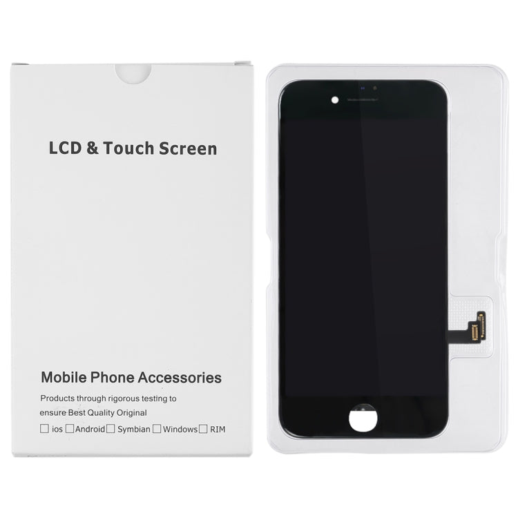 Scatola bianca da imballaggio in cartone da 50 pezzi per schermo LCD e digitalizzatore iPhone 8/7 assemblaggio completo, i7 / i8 Packaging Box