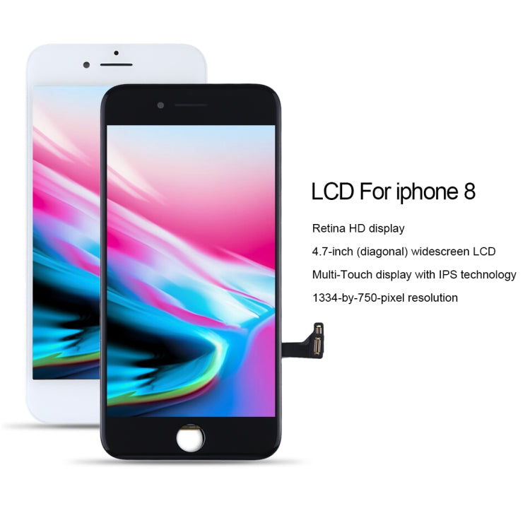 Schermo LCD originale e digitalizzatore assemblato completo per iPhone 8, i8 Original White, i8 Original Black