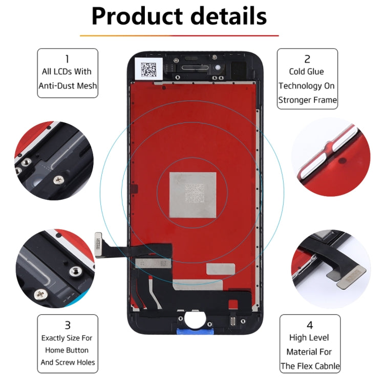 Original LCD Screen and Digitizer Complete Assembly for iPhone 8, i8 Original White, i8 Original Black