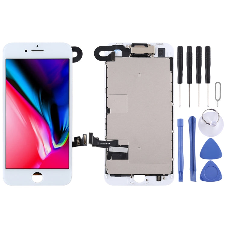 L'assemblaggio completo dello schermo LCD e del digitalizzatore include la fotocamera frontale per iPhone 8, i8 White with Front Camera, i8 Black with Front Camera