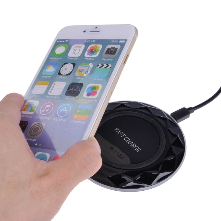 Caricabatterie wireless ricarica rapida Qi Diamond