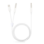 Cavo audio AUX 2 in 1 da 1 metro per smartphone compatibili