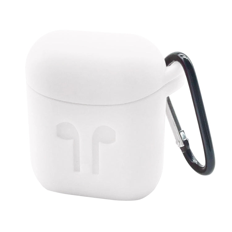 Custodia protettiva in silicone per auricolare Bluetooth senza fili portatile Custodia antigoccia anti-smarrimento con gancio per Apple AirPods 1/2