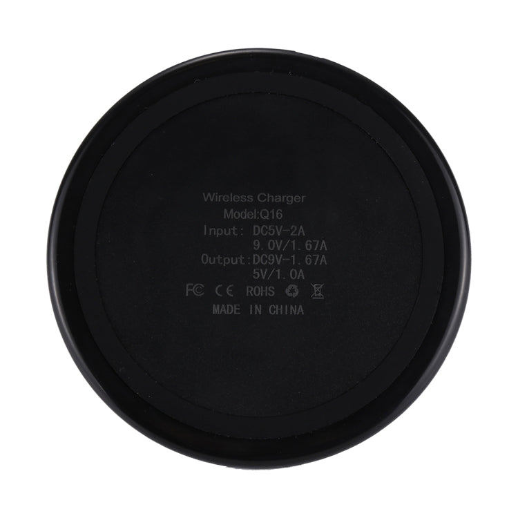 Caricabatterie wireless Qi rotondo veloce universale
