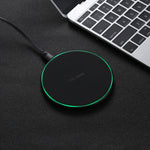 Caricabatterie wireless Qi rotondo veloce universale