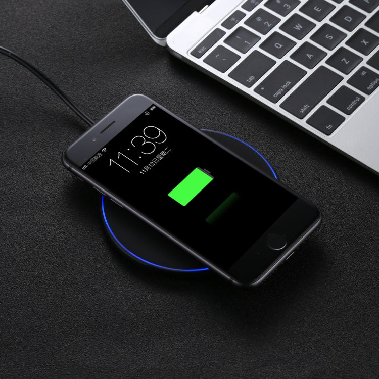 Caricabatterie wireless Qi rotondo veloce universale
