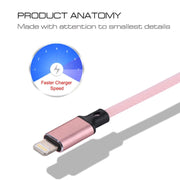 Cavo di ricarica USB 8 pin nylon 1m