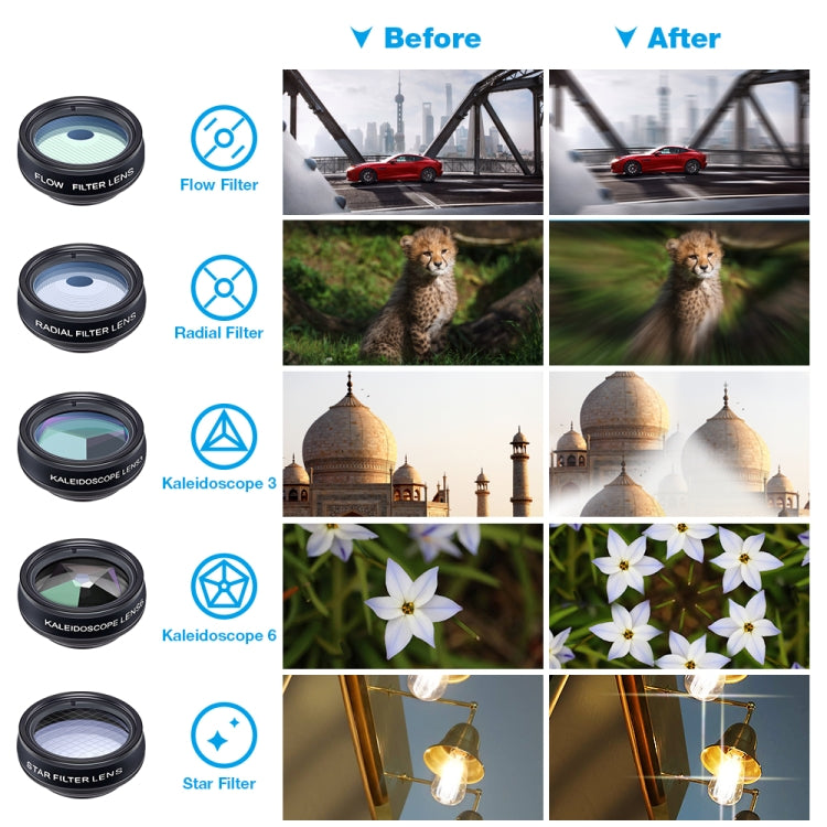 Kit 10 Lenti Fotocamera per Smartphone Compatibili