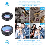 Kit 10 Lenti Fotocamera per Smartphone Compatibili