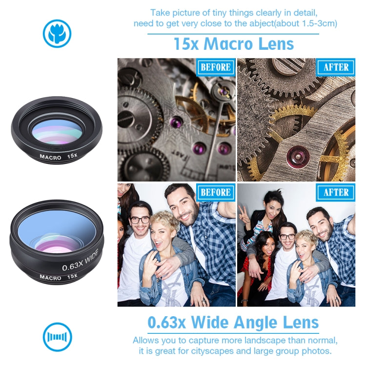 Kit 10 Lenti Fotocamera per Smartphone Compatibili