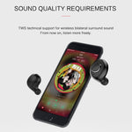 Auricolari Bluetooth V5.0 TWS X8 per sport