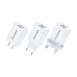 Adattatore di alimentazione da viaggio USB 10W con doppia porta