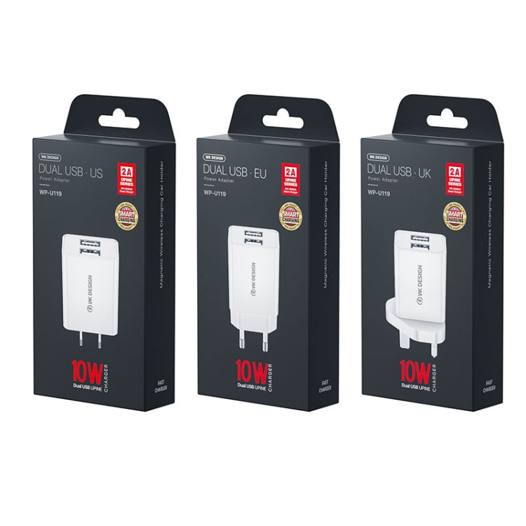 Adattatore di alimentazione da viaggio USB 10W con doppia porta