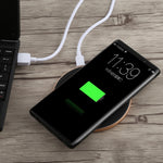 Caricabatterie wireless Qi ricarica rapida nero oro