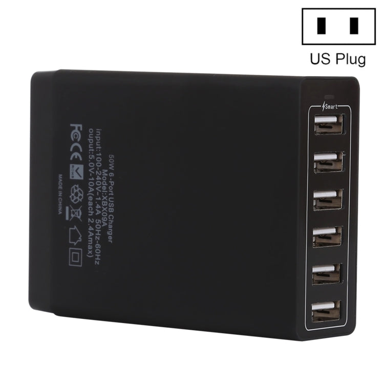 Caricatore da viaggio rapido 50W 6 porte USB