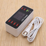 Caricatore USB A9+ 8 porte con display LCD 40W