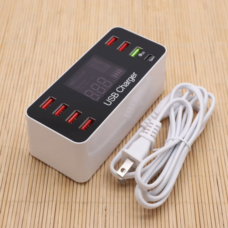 Caricatore USB A9+ 8 porte con display LCD 40W