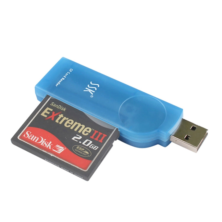 SSK SCRS028 Lettore di schede esterne con interfaccia USB 2.0, supporta schede CF/MD