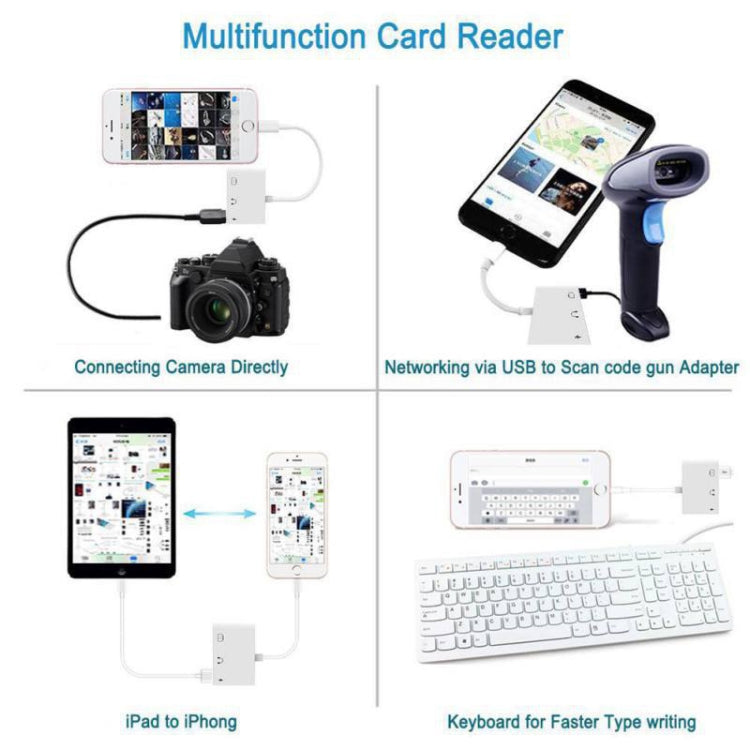 Adattatore multifunzione 3 in 1 Lightning con audio e USB OTG
