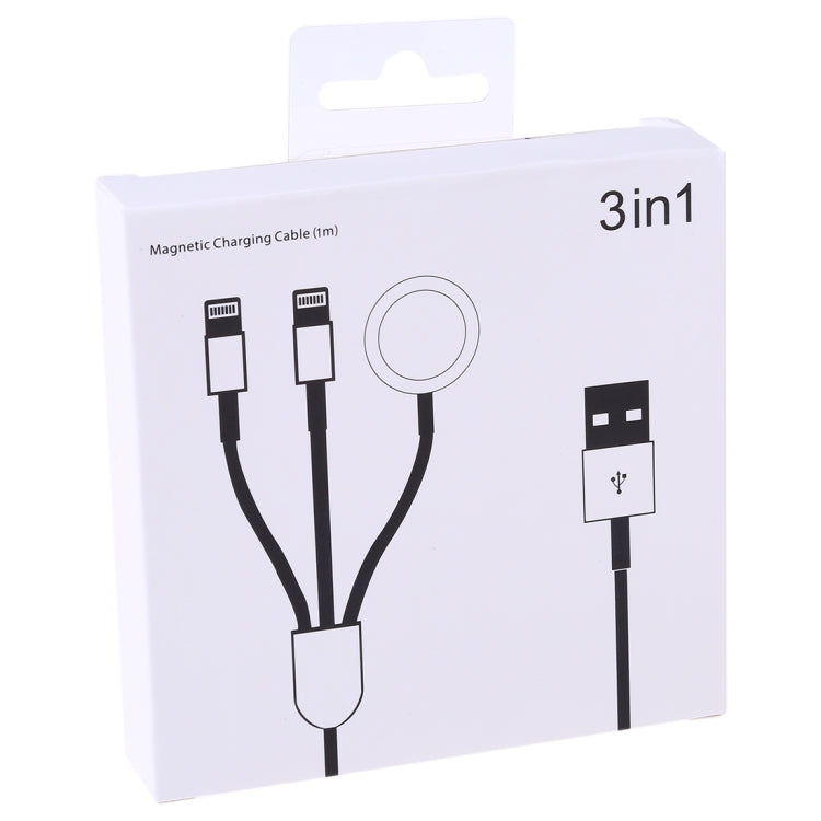 Cavo ricarica magnetico 3 in 1 per iPhone e Apple Watch