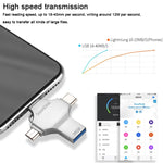 Unità flash USB 3.0 16GB 4 in 1 con OTG
