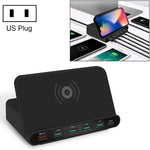 Caricabatterie USB QC 3.0 7 in 1 con supporto smartphone