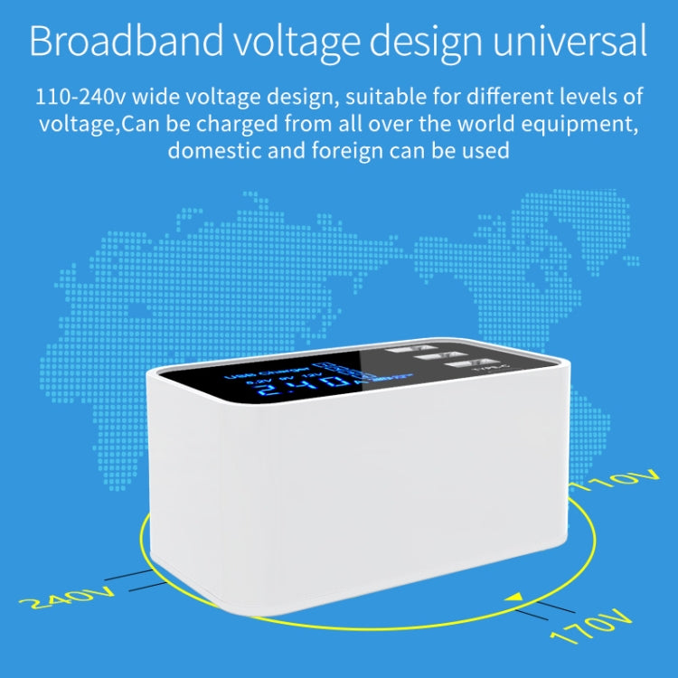 Caricabatterie 20W 3 porte USB e USB-C con display LED