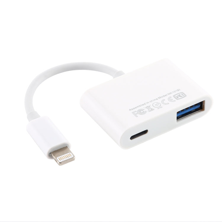 Adattatore per lettore di fotocamere NK101 da 8 pin a USB, compatibile con i sistemi IOS 9.1 e versioni successive, NK101