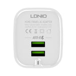 Caricatore LDNIO A201 doppia USB 2.4A con cavo 8 pin