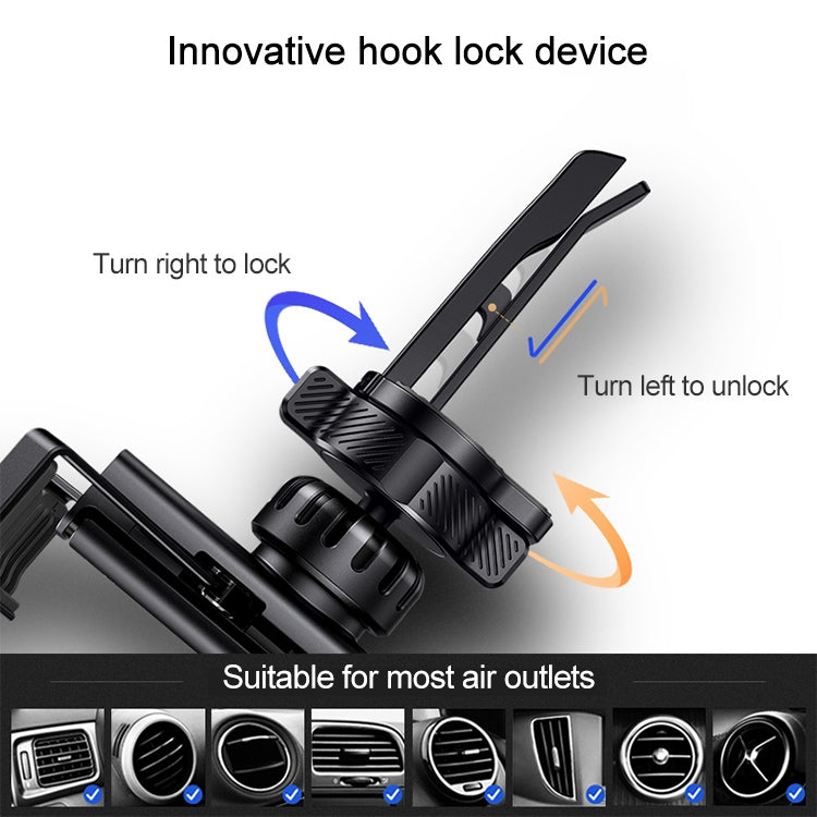 USAMS US-ZJ058 Supporto da auto a gravità retrattile per smartphone da 4,7 - 7 pollici, ZJ058