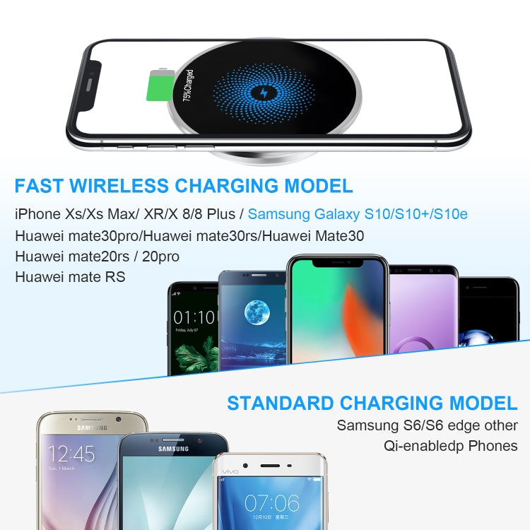 Caricabatterie wireless da tavolo S50 15W ultrasottile