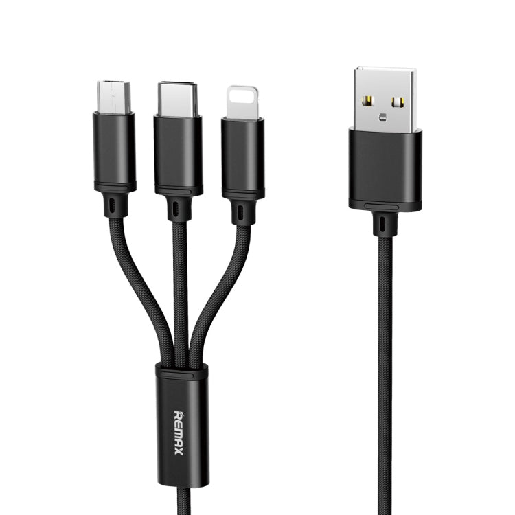 REMAX RC-131TH Cavo di ricarica da USB a 8 pin e USB-C/Tipo-C e micro USB 3 in 1 da 1 m 2,8 A
