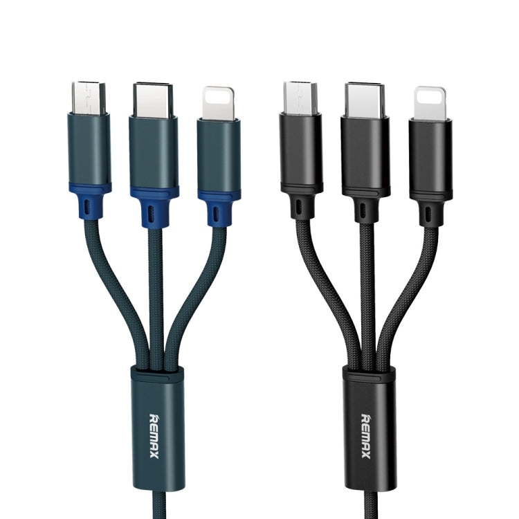 REMAX RC-131TH Cavo di ricarica da USB a 8 pin e USB-C/Tipo-C e micro USB 3 in 1 da 1 m 2,8 A