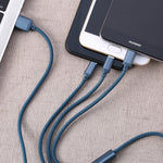 REMAX RC-131TH Cavo di ricarica da USB a 8 pin e USB-C/Tipo-C e micro USB 3 in 1 da 1 m 2,8 A