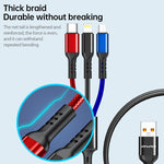 Cavo ricarica 3 in 1 USB A 8 pin Micro USB Type-C 1,2m