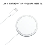 Caricabatterie wireless magnetico Magsafe 15W rotondo