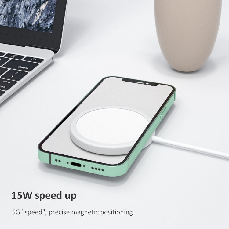Caricabatterie wireless magnetico Magsafe 15W rotondo