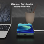 Caricabatterie wireless magnetico Magsafe 15W rotondo