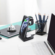 Caricabatterie wireless pieghevole 3 in 1
