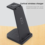 Caricabatterie wireless pieghevole 3 in 1 per iPhone e Apple Watc