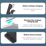 Caricabatterie wireless pieghevole 3 in 1 per iPhone e Apple Watc