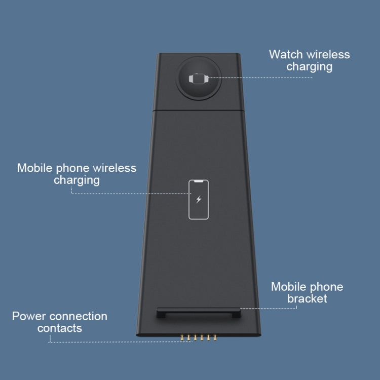 Caricabatterie wireless pieghevole 3 in 1 per iPhone e Apple Watc