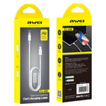 Cavo dati di ricarica rapida AWEI CL-68 3A Type-C / USB-C a 8 pin PD, lunghezza: 1 m