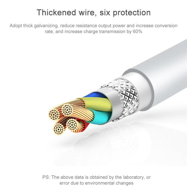 Cavo dati di ricarica rapida AWEI CL-68 3A Type-C / USB-C a 8 pin PD, lunghezza: 1 m