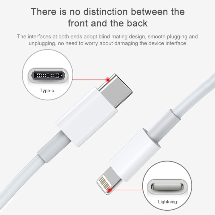 Cavo dati di ricarica rapida AWEI CL-68 3A Type-C / USB-C a 8 pin PD, lunghezza: 1 m