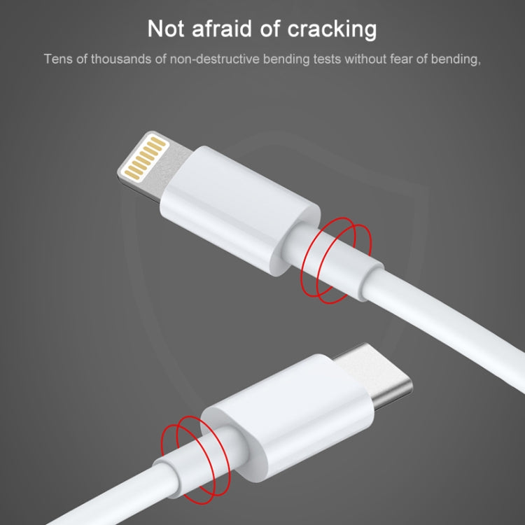 Cavo dati di ricarica rapida AWEI CL-68 3A Type-C / USB-C a 8 pin PD, lunghezza: 1 m