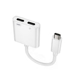 FT_AC42 2 in 1 18 W PD USB-C/tipo-C maschio a USB-C/audio tipo-C + adattatore audio femmina di ricarica USB-C/tipo-C
