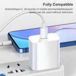 Caricatore USB-C 20W con presa americana compatibile Type-C
