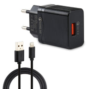 Caricatore da viaggio USB QC 3.0 18W con cavo