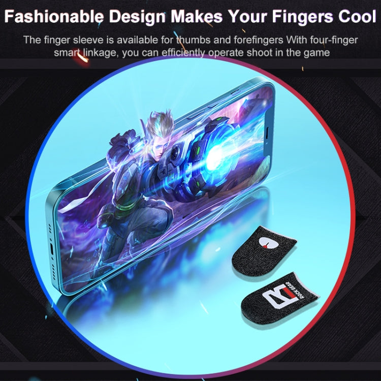 ROCK i27 Copri dito da gioco sensibile al tocco anti-sudore in fibra d'argento super conduttiva per pollice/indice